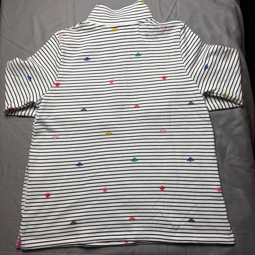 Pip Print Womens Casual Half Zip Sweatshirt - Rainbow Bees Stripe Size 8 - Picture 2 of 10